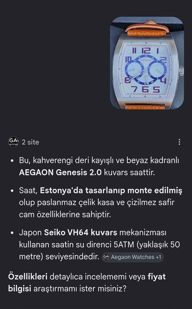AEGAON Genesis 2.0 kuvars erkek kol saati - 12