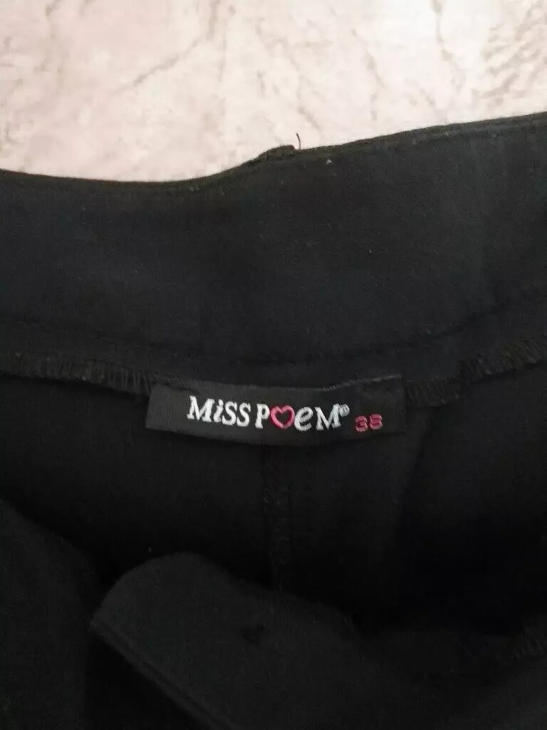 30 beden siyah yüksek bel kumaş pantalon belden asaga uzunluğu 95 cm - 2