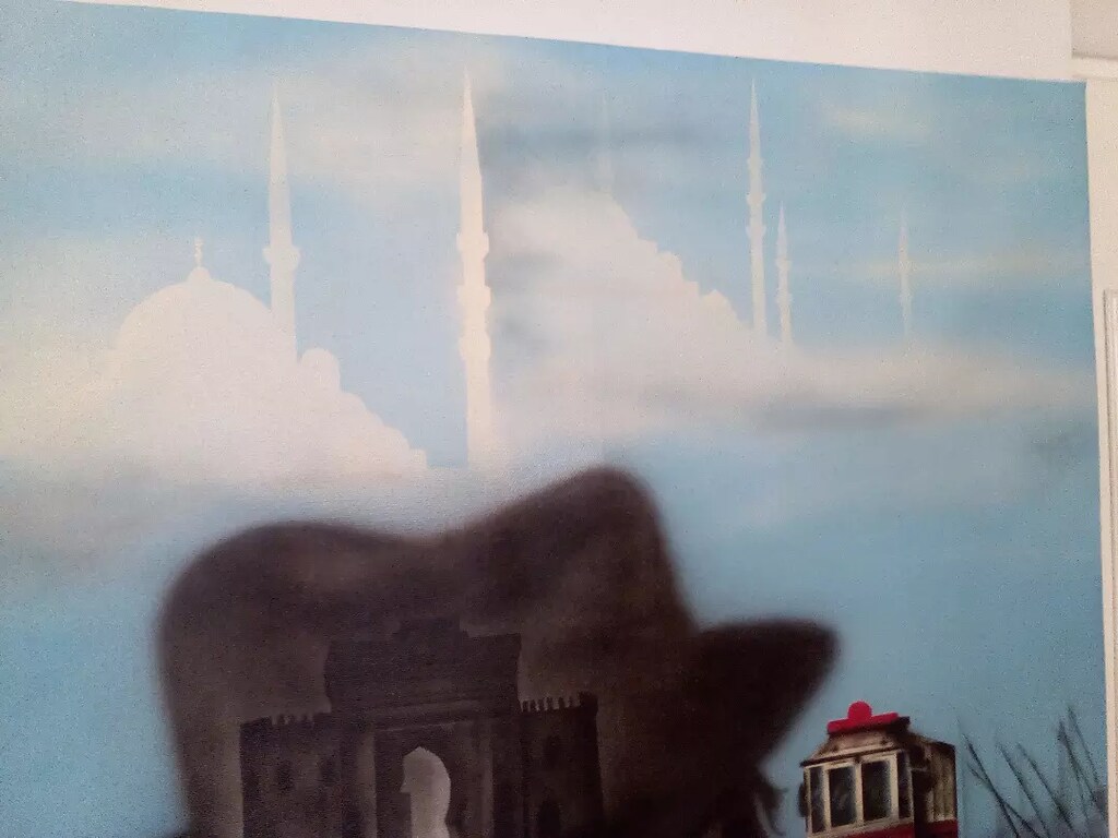 İstanbul akrilik boya tablo resim airbrush - 6