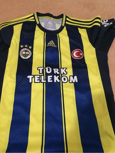 Fenerbahçe Orjinal Çubuklu Adidas Forma L beden