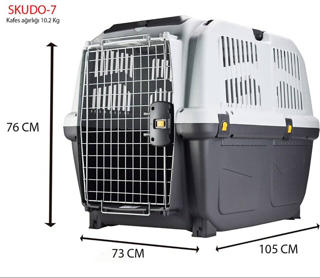 Skudo-7 Tekerleksiz Köpek Taşıma Kafesi (SIFIR,Gel al fiyatdir)
