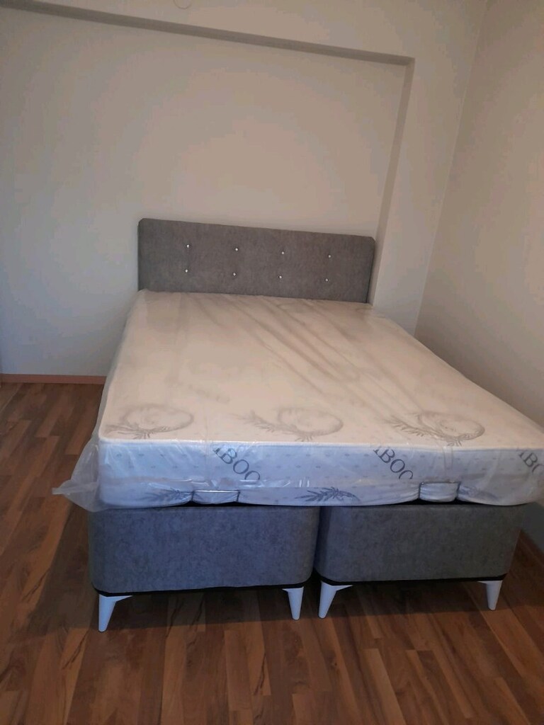 Çift kişilik yatak baza başlık 3lü set - 3