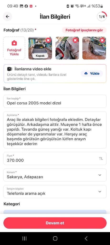 Opel corsa 2005 model dizel çamurluk - 17