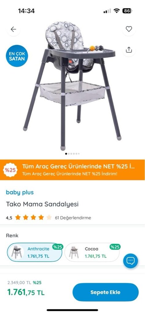 baby plus tokyo mama sandalyesi - 3