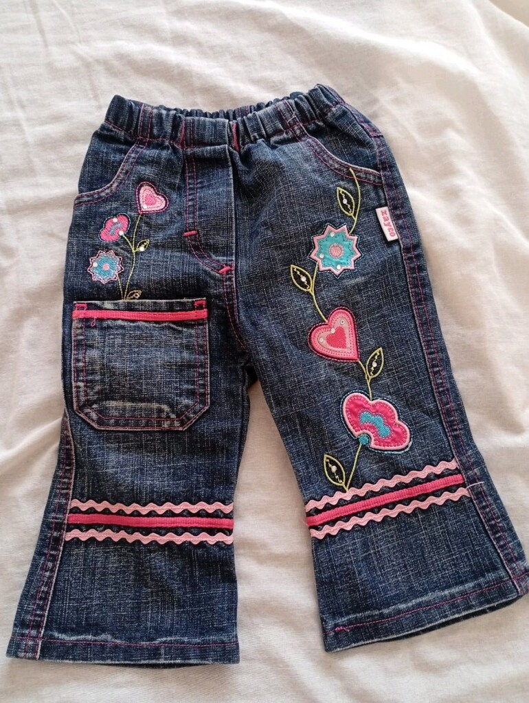 Kız Çocuk Elbise ve Kot Pantalon - 2