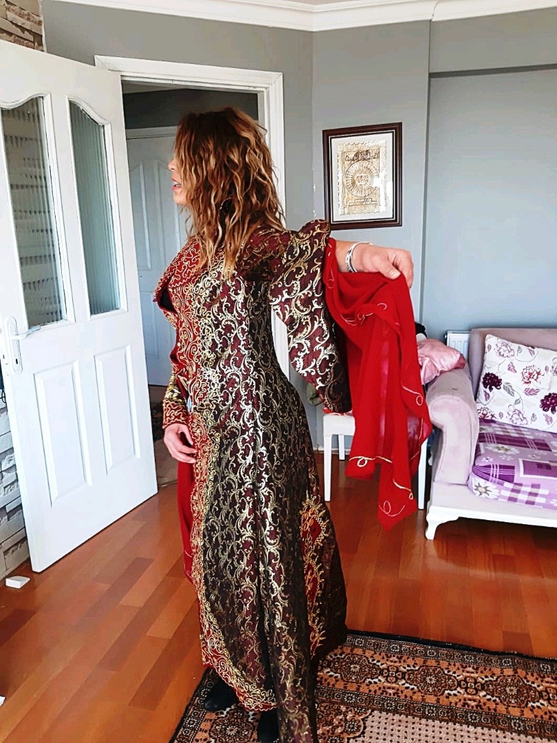 bindallı kınalık abiye kaftan - 2