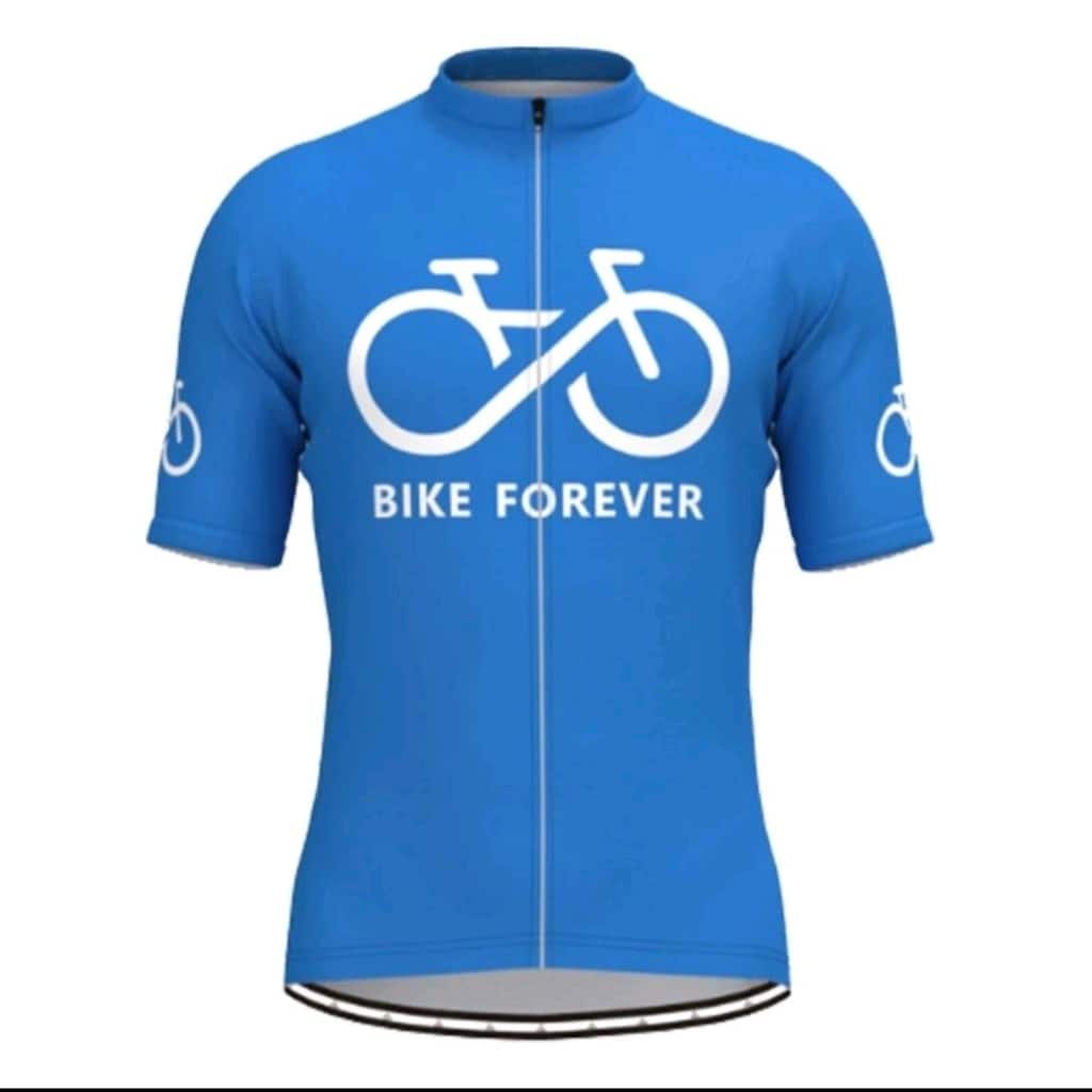 BIKE FOREVER" SONSUZA KADAR BİSİKLET MAVİ FORMA ARKA ÇEP detaylı - 4