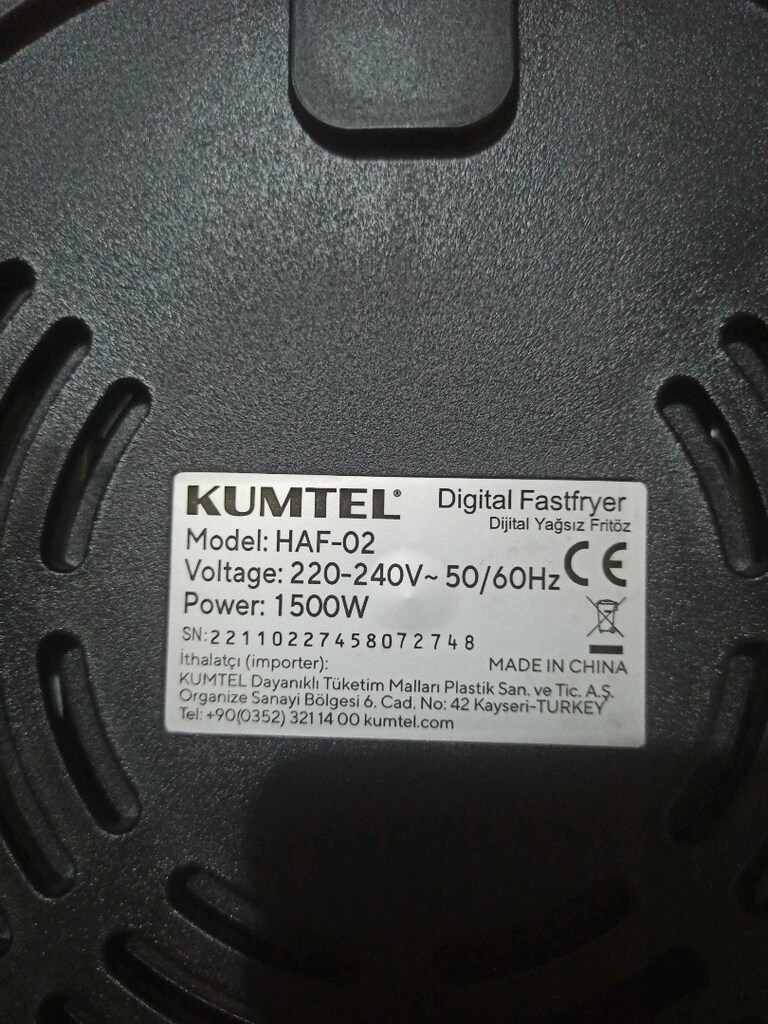 Kumtel Yağsız fritöz Airfrter - 7