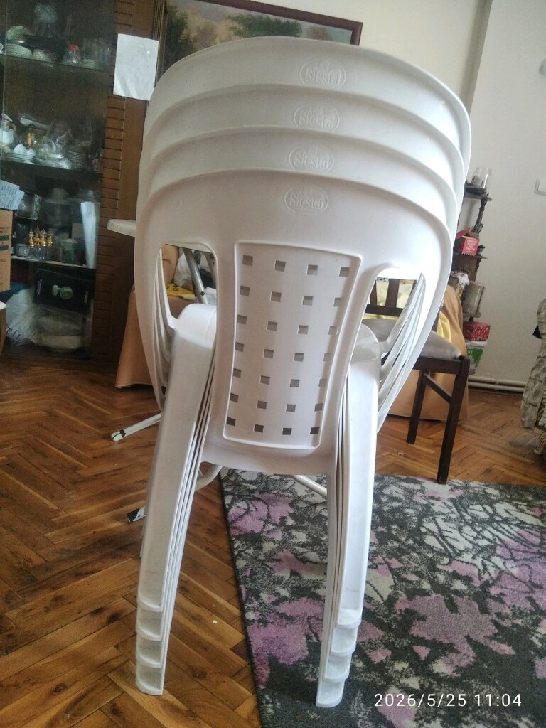 Estella Beyaz Plastik Sandalye- Açıklama Altta - 3