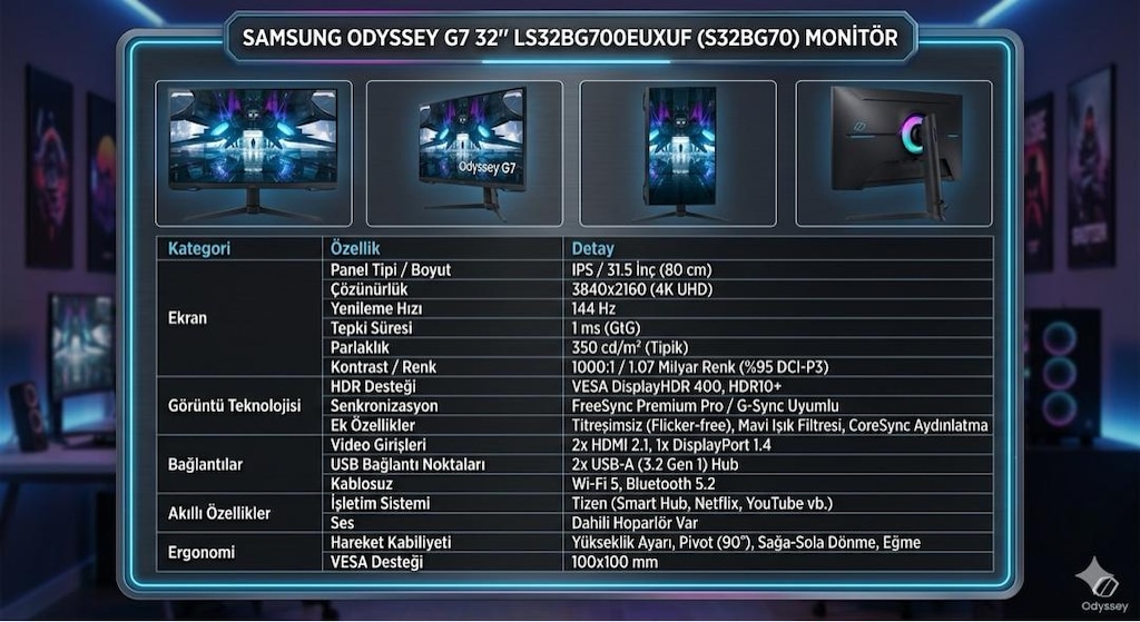 Samsung Odyssey G7 32 - 8