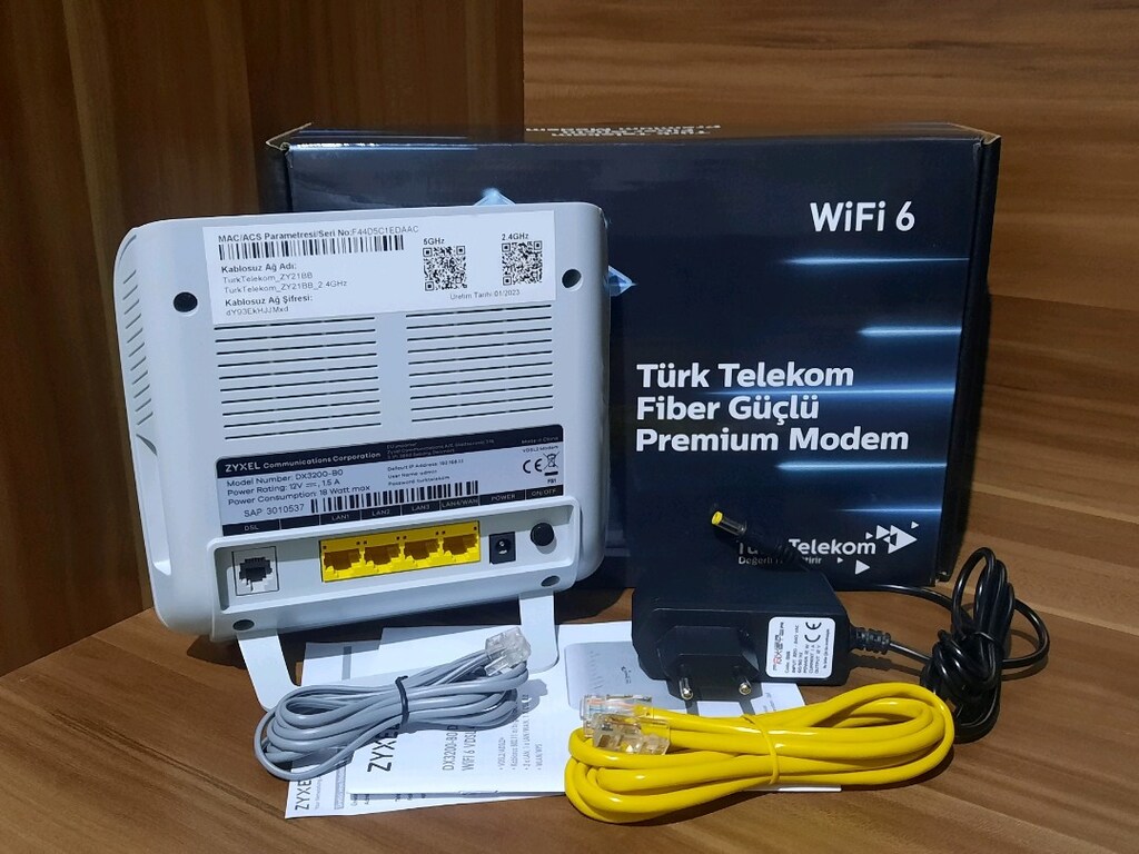 WİFİ 6 VDSL MODEM YENİ NESİL 5G VE 2.4G, ZYXEL, DAAC - 2