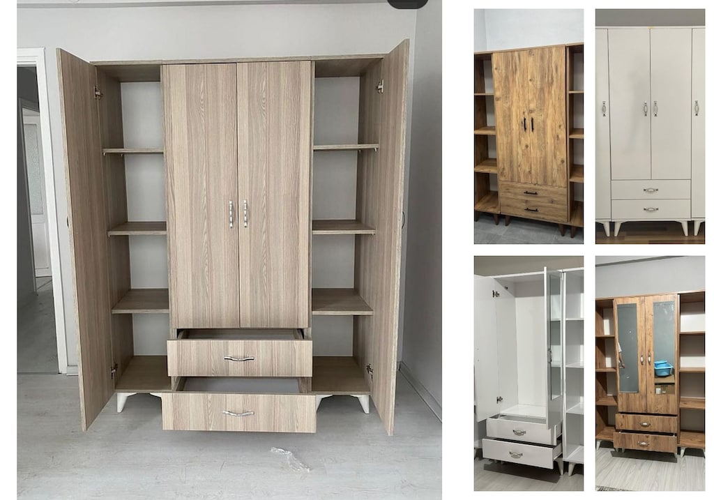 4 kapaklı elbise dolabı lutxqfttgi - 5