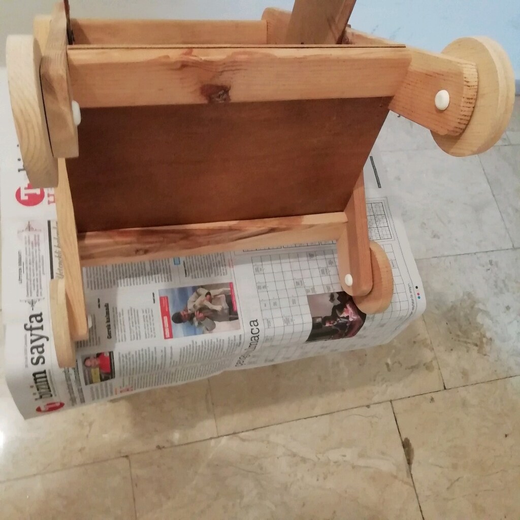 El emeği Ahşap bebek arabası - 5