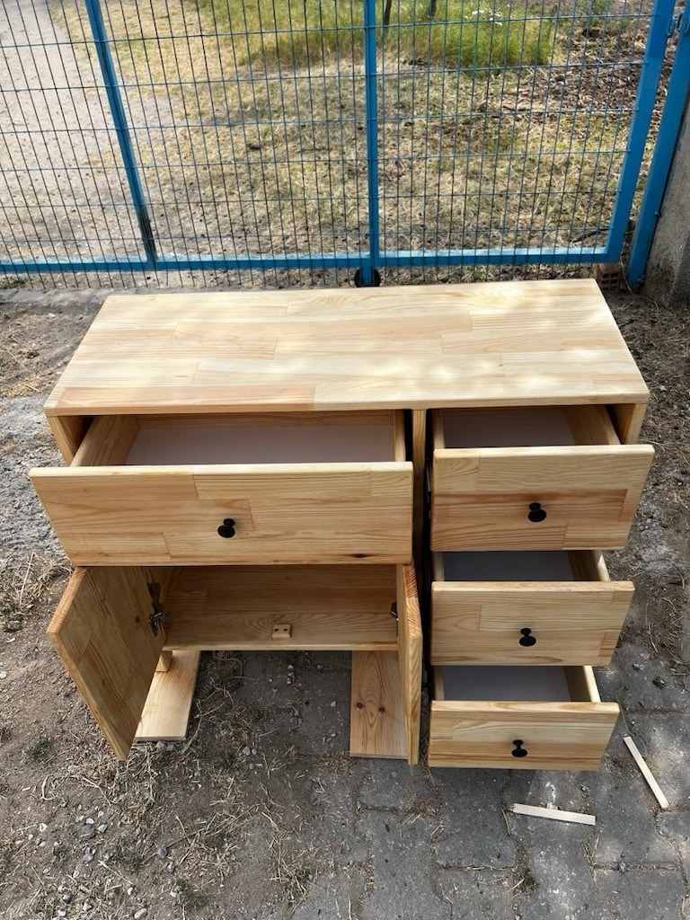 Masif Ahşap Şifonyer - 4