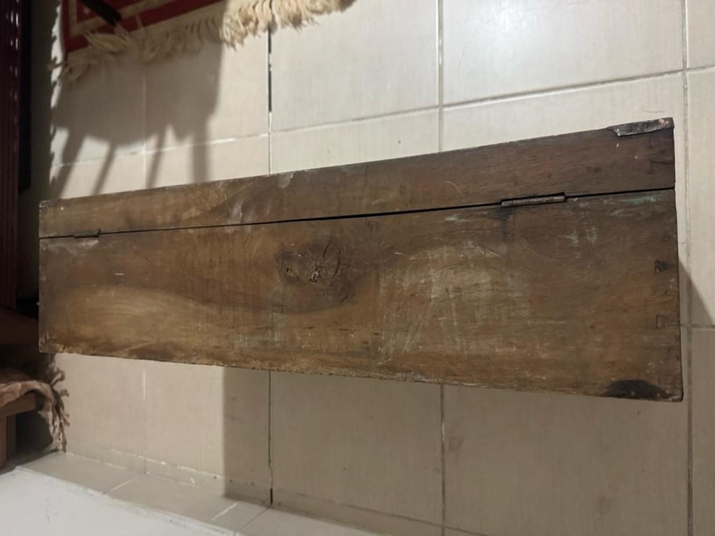 Vintage Masif Ahşap El Yapımı Valiz Sandık 70x38x20 cm - 13