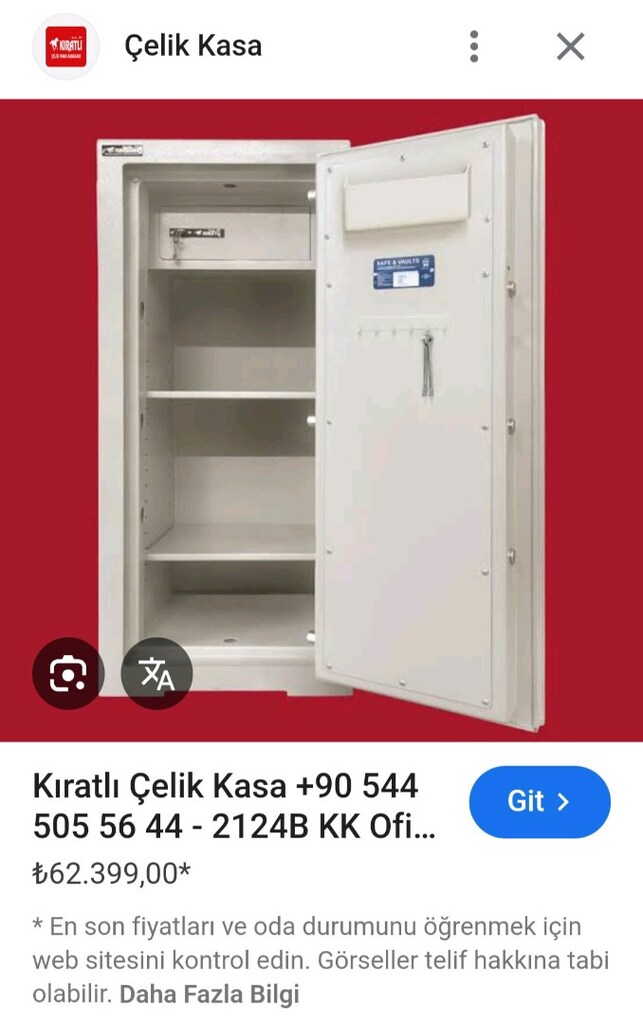 KIRATLI BUYUK BOY ÇELIK KASA - 6