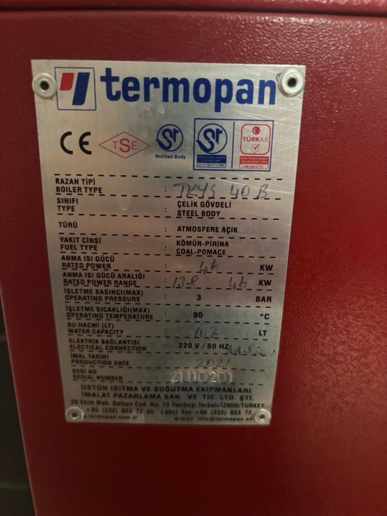 TERMOPAN 46kW Otomatik Yüklemeli Stokerli Kat Kaloriferi Kazanı(Temiz) - 4