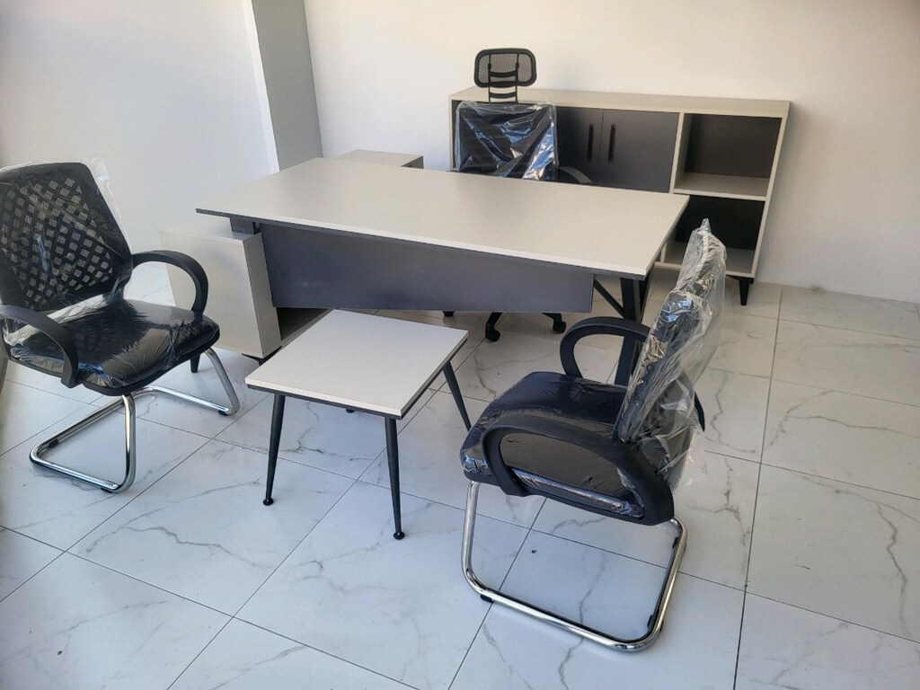 L Etajerli Ofis Makam Masası Takımı - 12