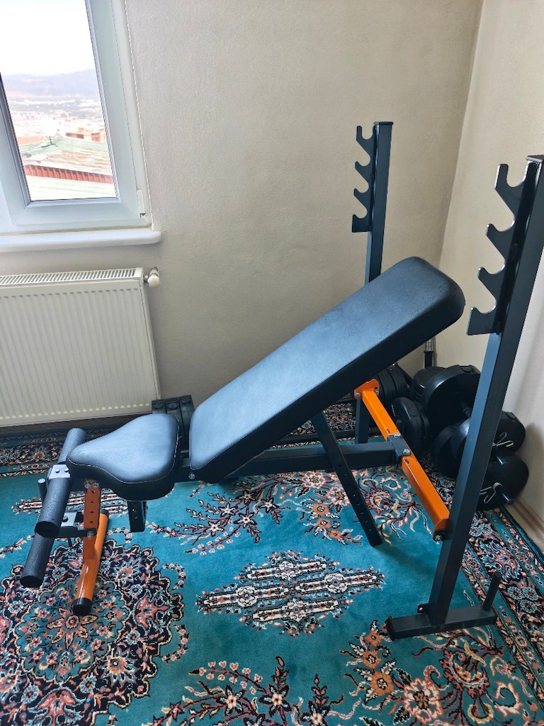 bench sehpası ve dambıl seti