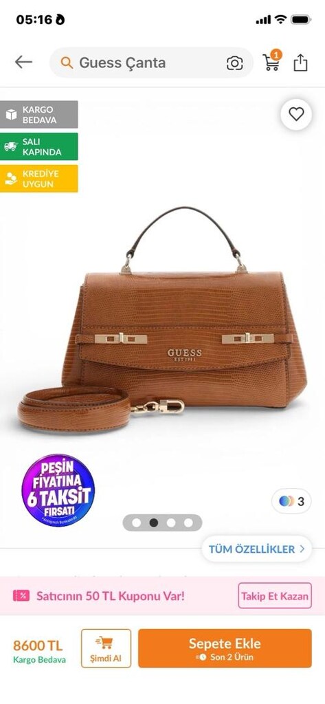 guess çanta — görsel 4/8