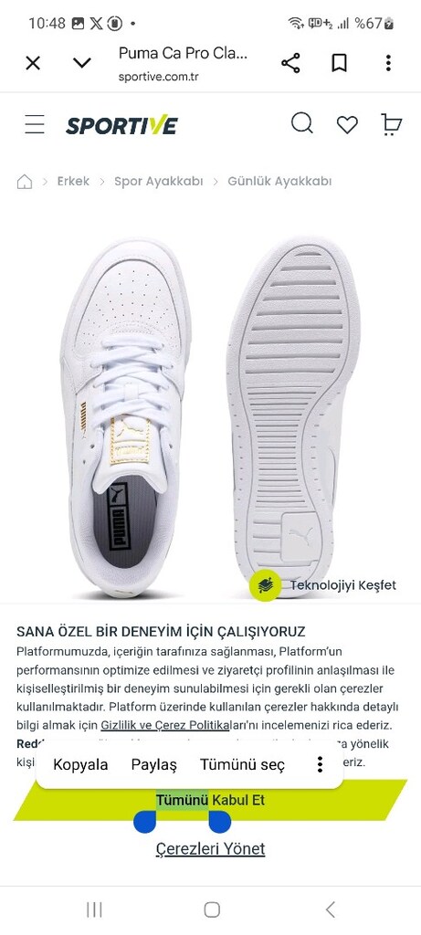 PUMA BEYAZ SPOR AYAKKABI - 4