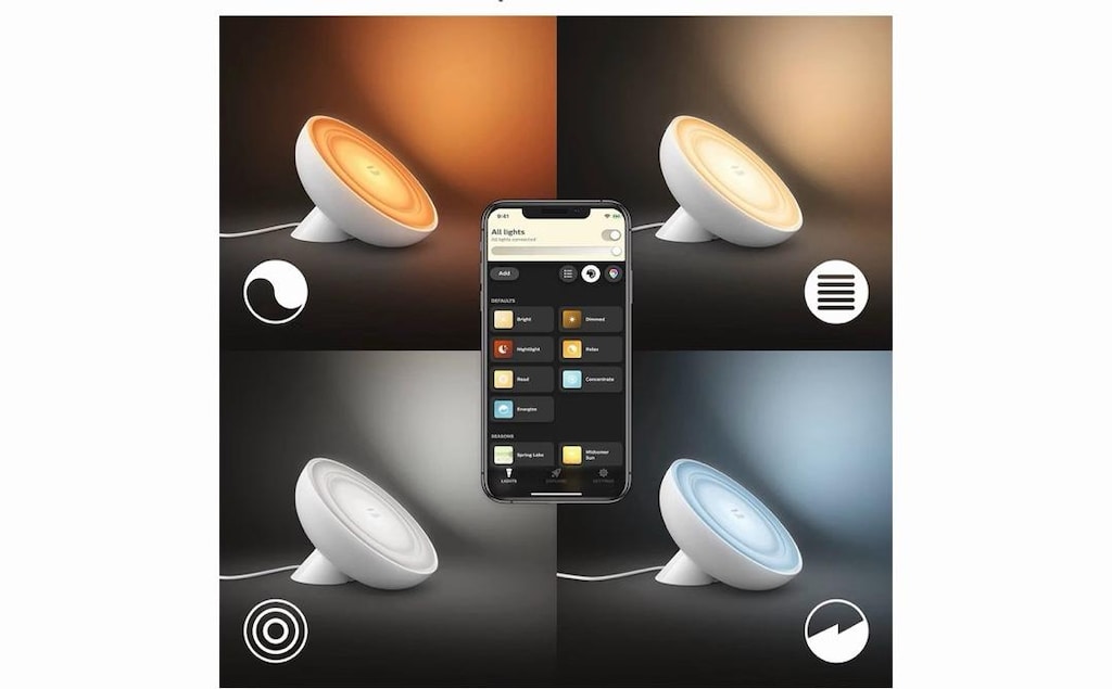 Philips Hue Bloom V4 Beyaz LED Aydınlatma Bluetoothlu 25000 saat ampul - 2