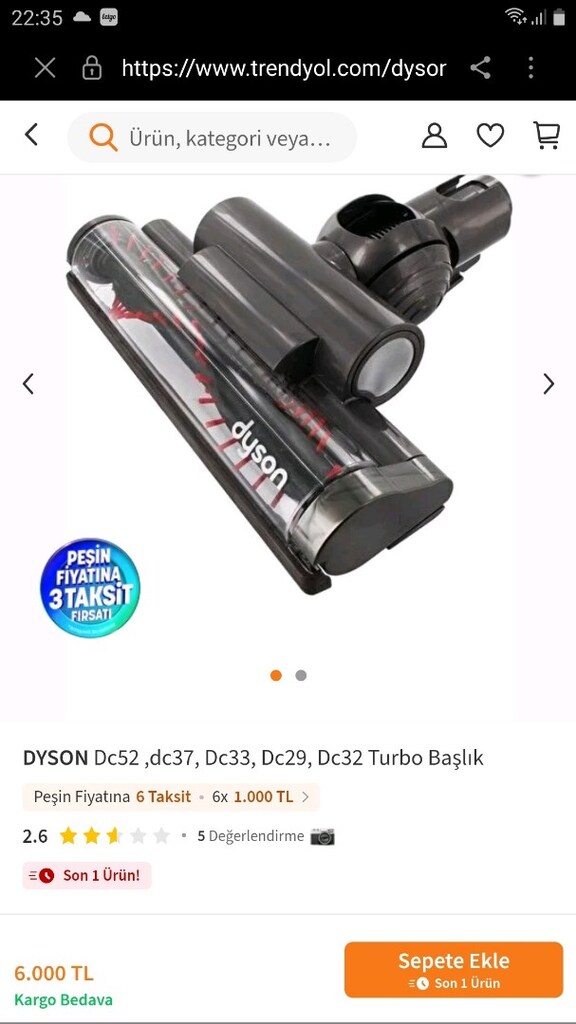 DYSON süpürge Turbo emici başlık. - 3
