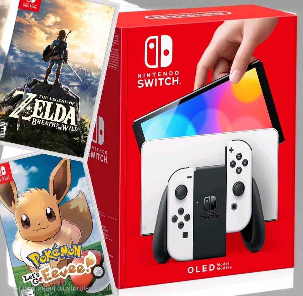Nintendo Switch OLED + 2 Oyun