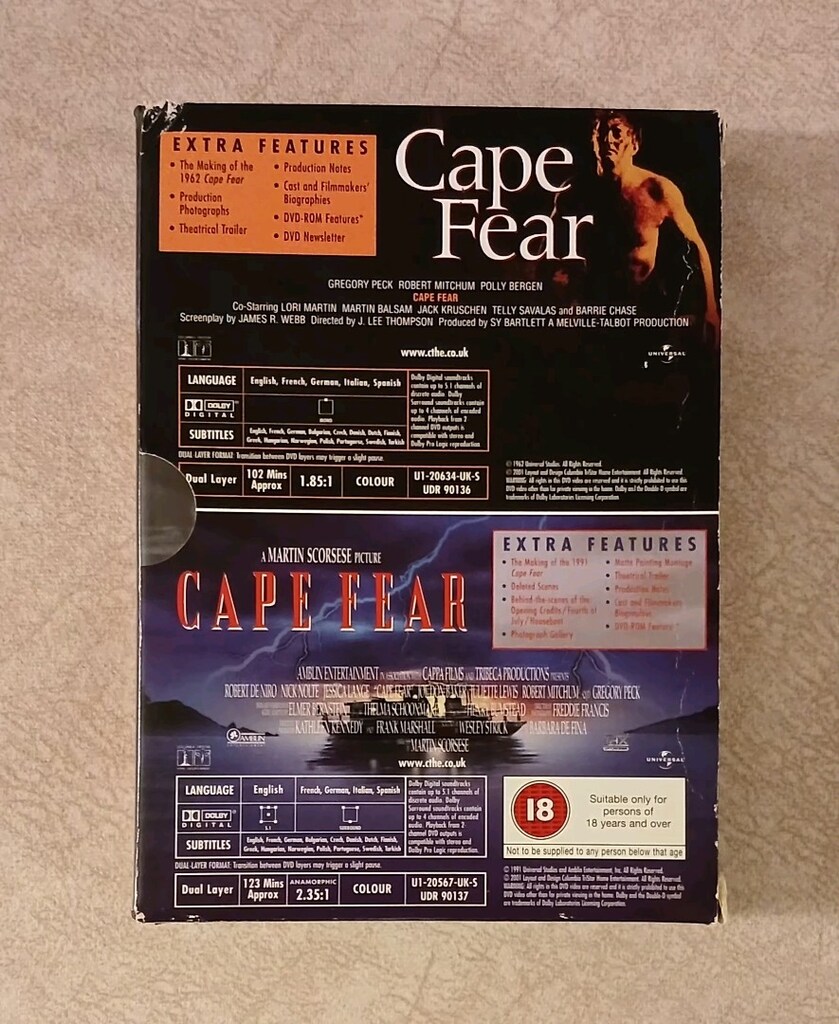 CAPE FEAR COLLECTİON 2 FİLM 3 DVD BOXSET - 2