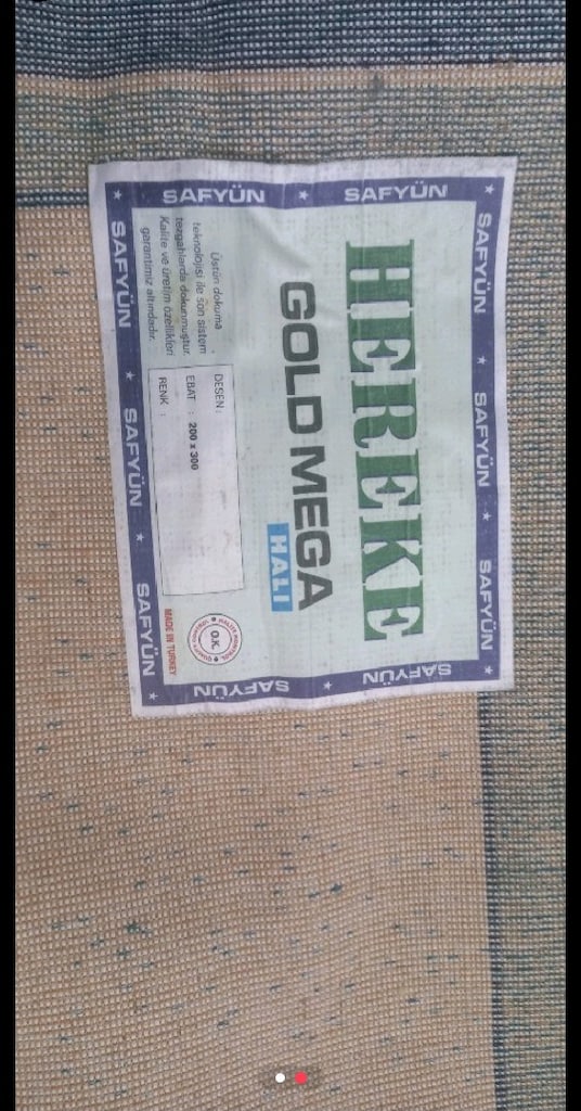 Hereke Gold Mega Halı Saf Yün 6 m2 ( SIFIR FIYATI 15.000) - 2