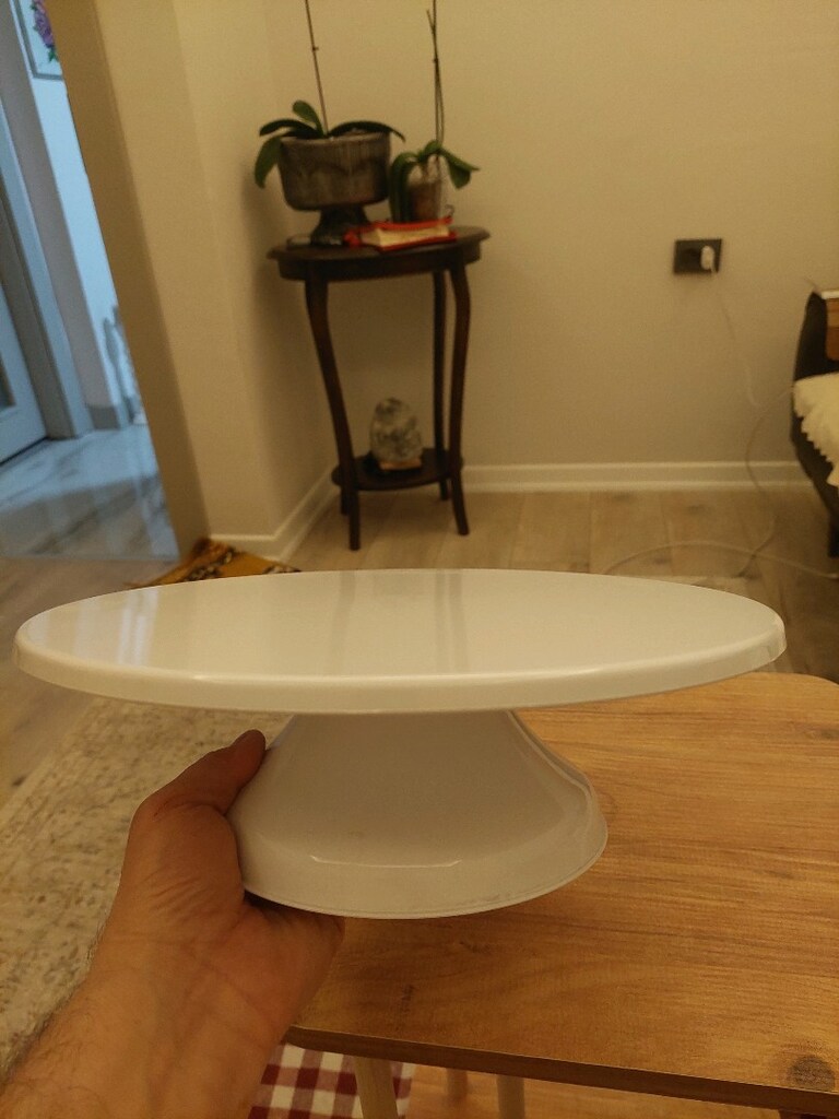 Dönerli Pasta sıvama standı. 30 cm. Sunumluk olarak da kullanılabilir. - 2