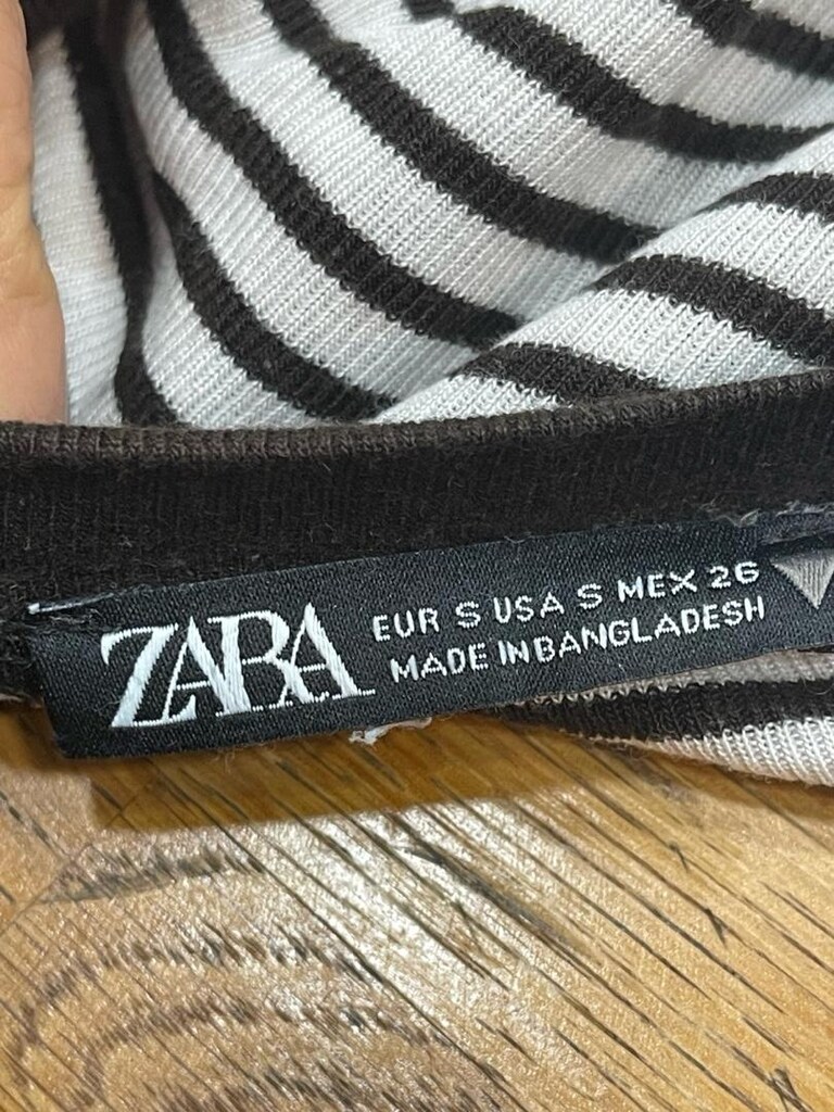 ZARA ÇİZGİLİ CROP TOP - 7