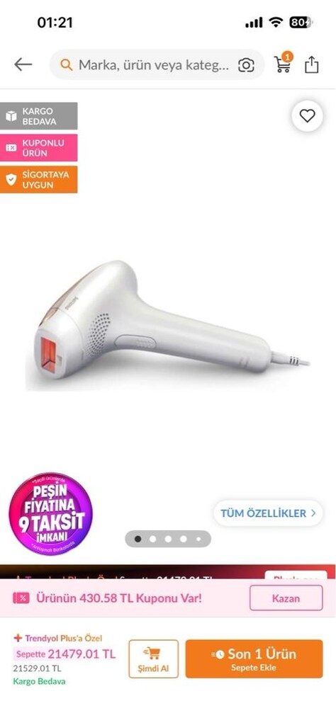 Philips Lumea Kablolu IPL Lazer Epilasyon - 2
