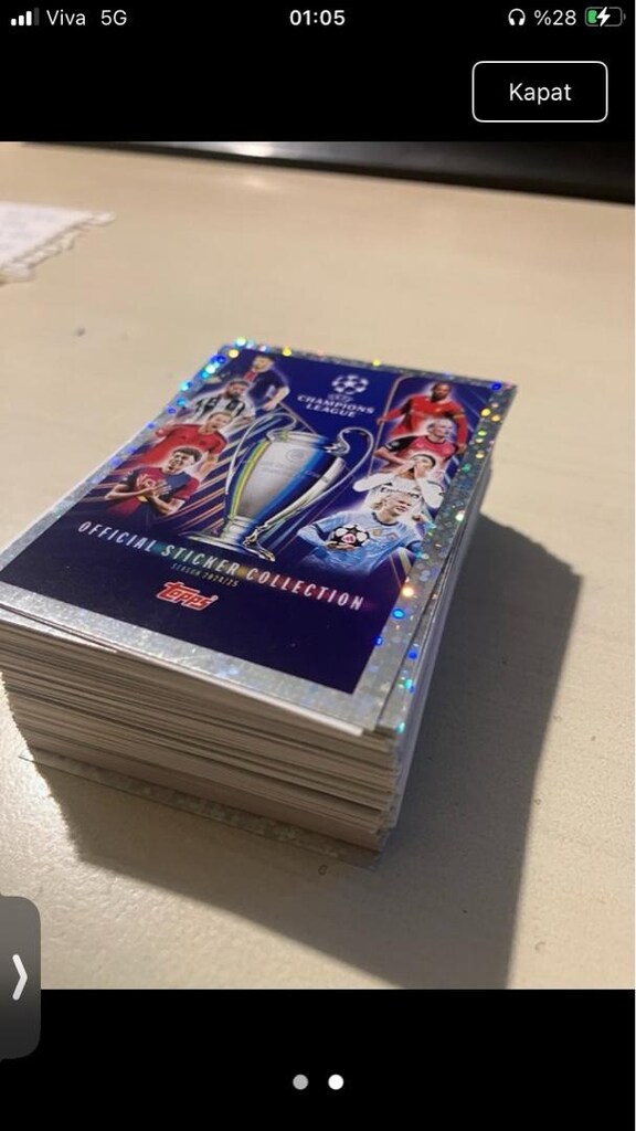 500 Tekrarsız Sticker Lotu Ucl 24/25 Topps - 2