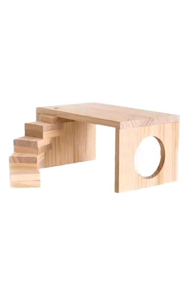 Ahşap Hamster Tırmanma Platformu Merdivenli - 5