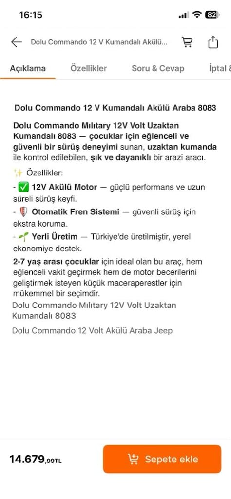 Dolu marka akülü jeep - 2