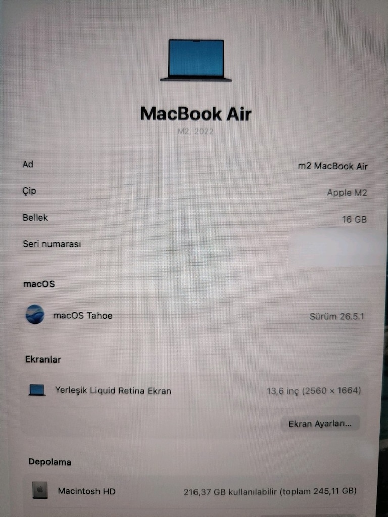 MacBook Air M2 16GB RAM 256GB SSD 2027 10.AYA KADAR GARANTİSİ VAR - 3