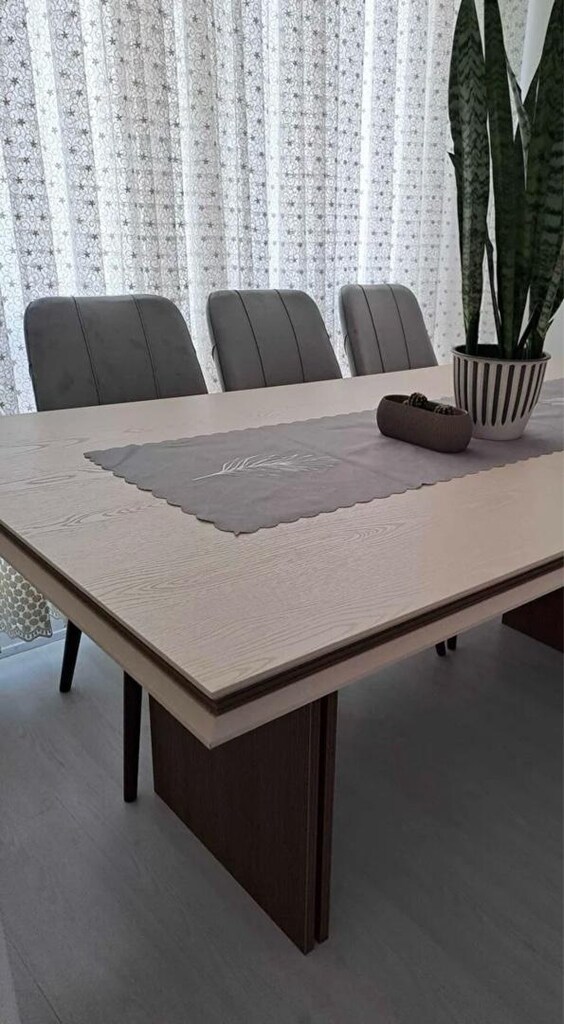 Modalife Linen 180x100 Yemek Masası Vizon Renk - 3