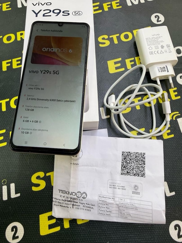VİVO Y29S 5G 128 GB HAFIZA 6+6 GB RAM PİL 100 20 AY GARANTİLİDİR - 5