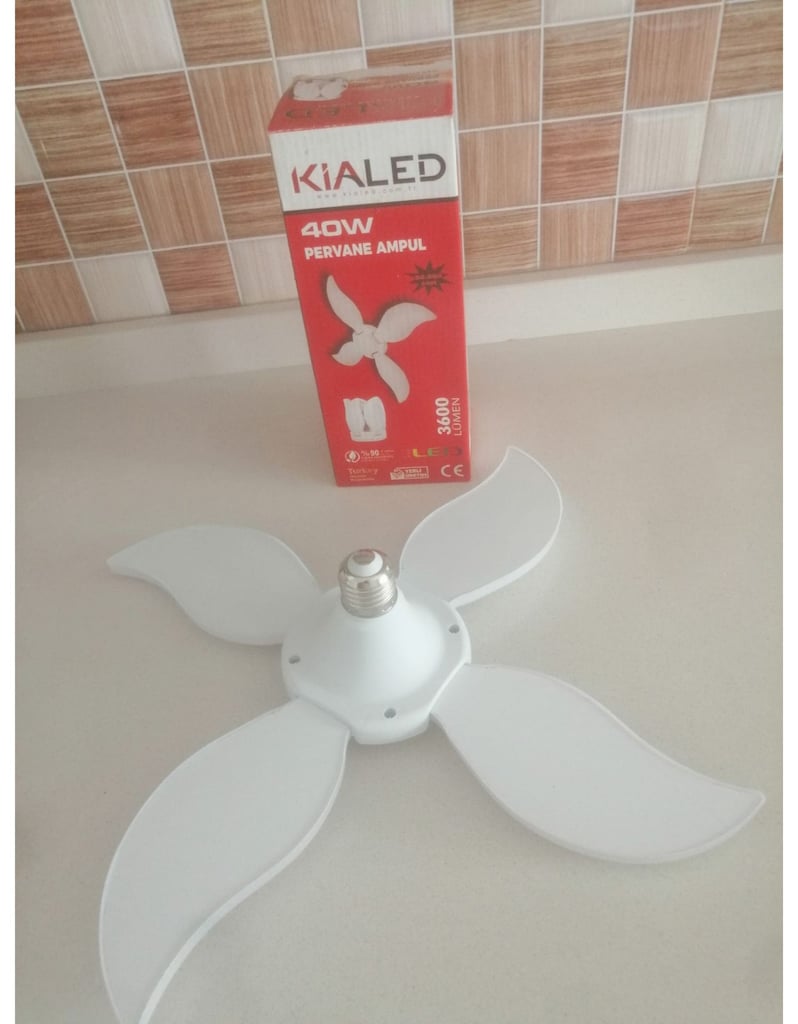 5 ADET KİALED 40W MANGO PERVANE LED AMPUL BEYAZ IŞIK 3600 - 3