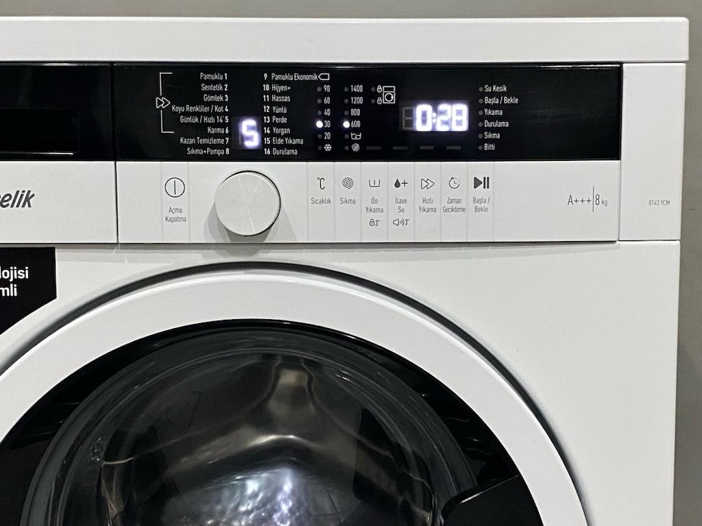 Arçelik 8 Kg 1400 Devirli İnverter A+++ Piano Serisi Çamaşır Makinesi - 4