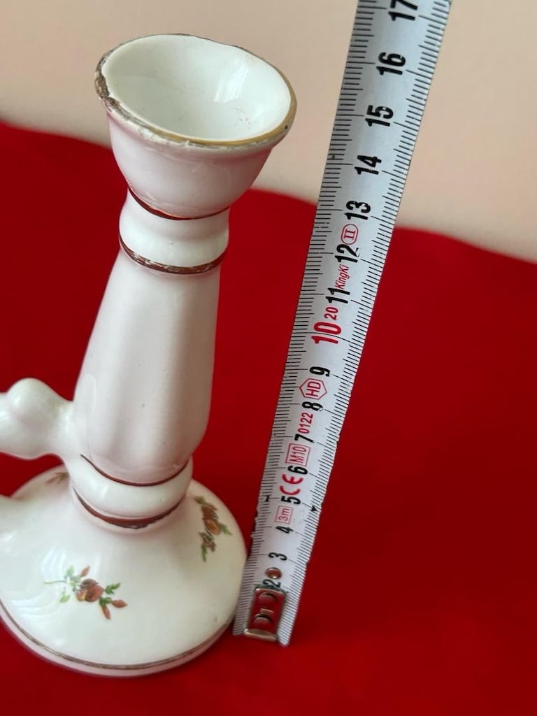 Vintage Porselen Kulplu Şamdan - 10