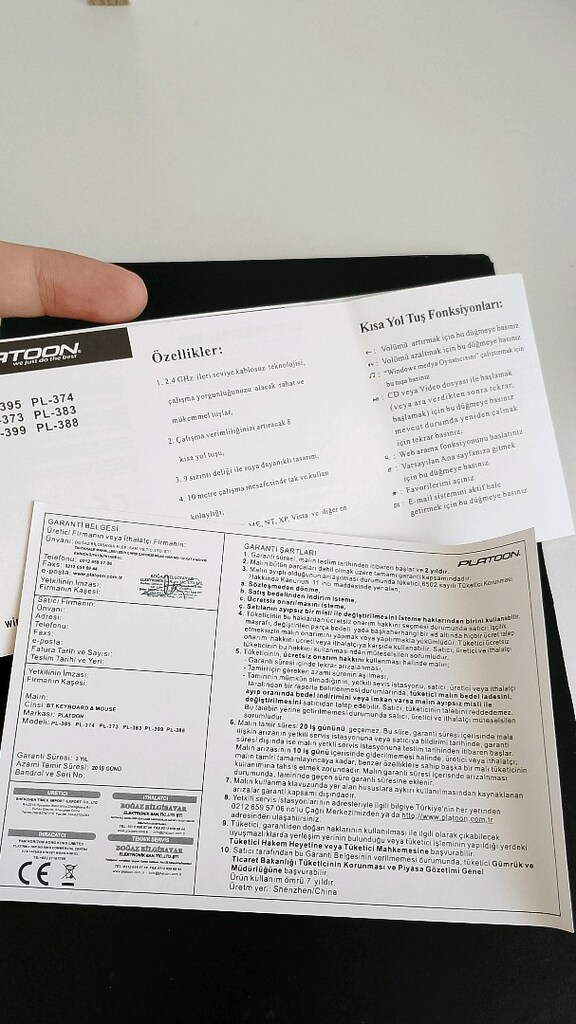 Bluetooth Klavye Mouse Seti -Platoon PL-388 - 7