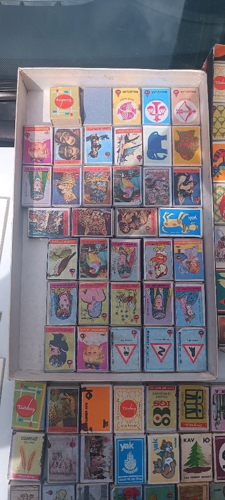 130 adet eski kibrik kutuları - 2