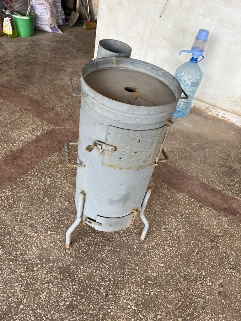 lpg tankından üretilmiş katı yakıt sobası.. - 2