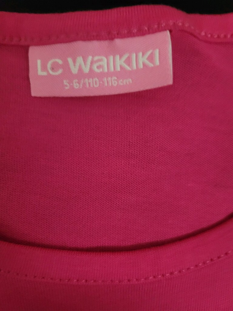 Canlı Pembe 5-6 Yaş Kız Çocuk Tişörtü, Lcwaiki, Yeni - 4