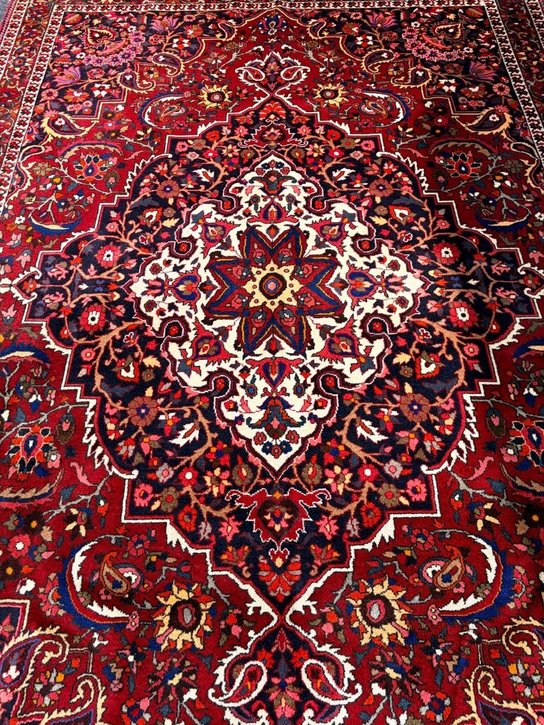 217x320 İran'ı Bahtiyari halısı El dokuma kök boya sıfır sandık eskisi - 3