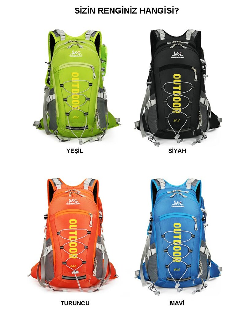 ÇOK İŞLEVLİ OUTDOOR-BİSİKLET SIRT ÇANTASI 20 L UNISEX (YEŞİL) - 16