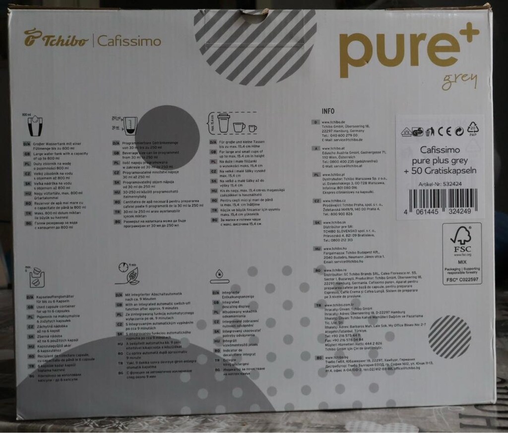 Tchibo Pure Plus Kapsüllü Kahve Makinesi – Gri / Sıfır Kapalı Kutu - 2