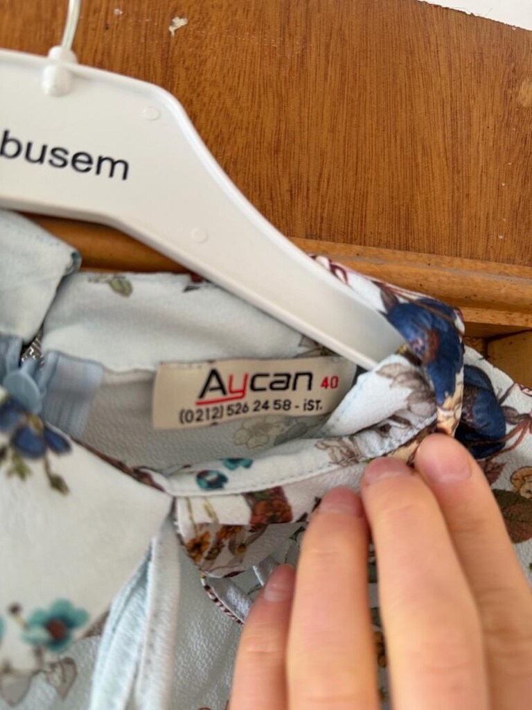 Kadın Çiçek Desenli Şifon Gömlek - 3
